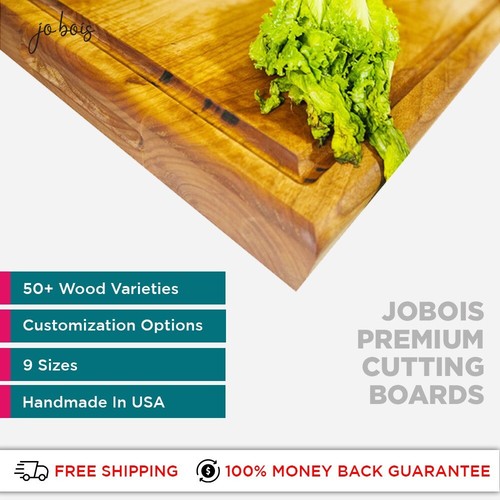 Jobois Clear Sky Customizable Handmade Cutting Board, Made in USA | CB39 - Picture 2 of 11