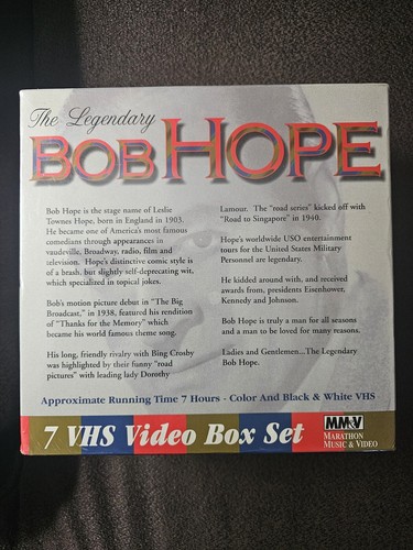 The Legendary Bob Hope (7 VHS Video Box Set) BRAND NEW SEALED - Picture 3 of 5