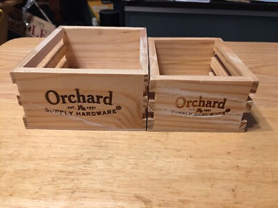 #ad Vintage Pair Of Miniature Orchard Supply Hardware Crates 4 amp; 5 Inches $30.00