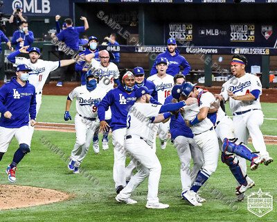 2020 LOS ANGELES LA DODGERS WORLD SERIES CHAMPIONS 8X10 CELEBRATION