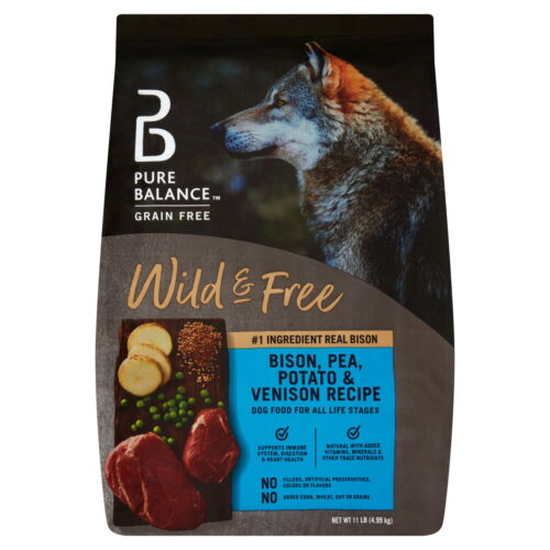Grain-Free Wild & Free Dry Dog Food, Bison, Pea, Potato & Venison, 11 lbs
