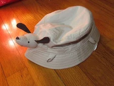 NWT Gymboree Stylish Puppy Khaki Tan DOG head tail Sun Hat 3-6 mo 6-12 mo 12-18
