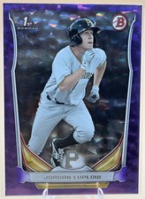 2014 Bowman Draft Jordan Luplow #DP100 Purple Ice 86/99 Pirates