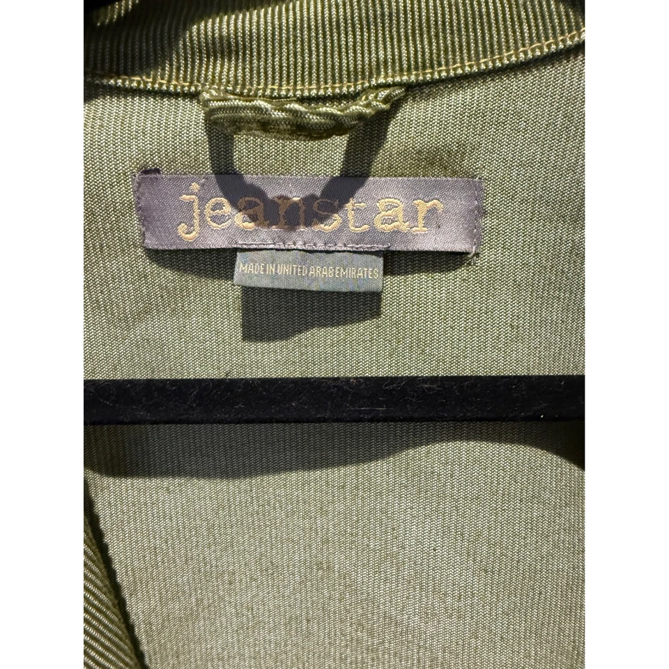 Chaqueta Blazer Jeanstar Verde Imitación Gamuza Botón Bolsillos Frontales Para Mujer Talla M Foto 3 de 4