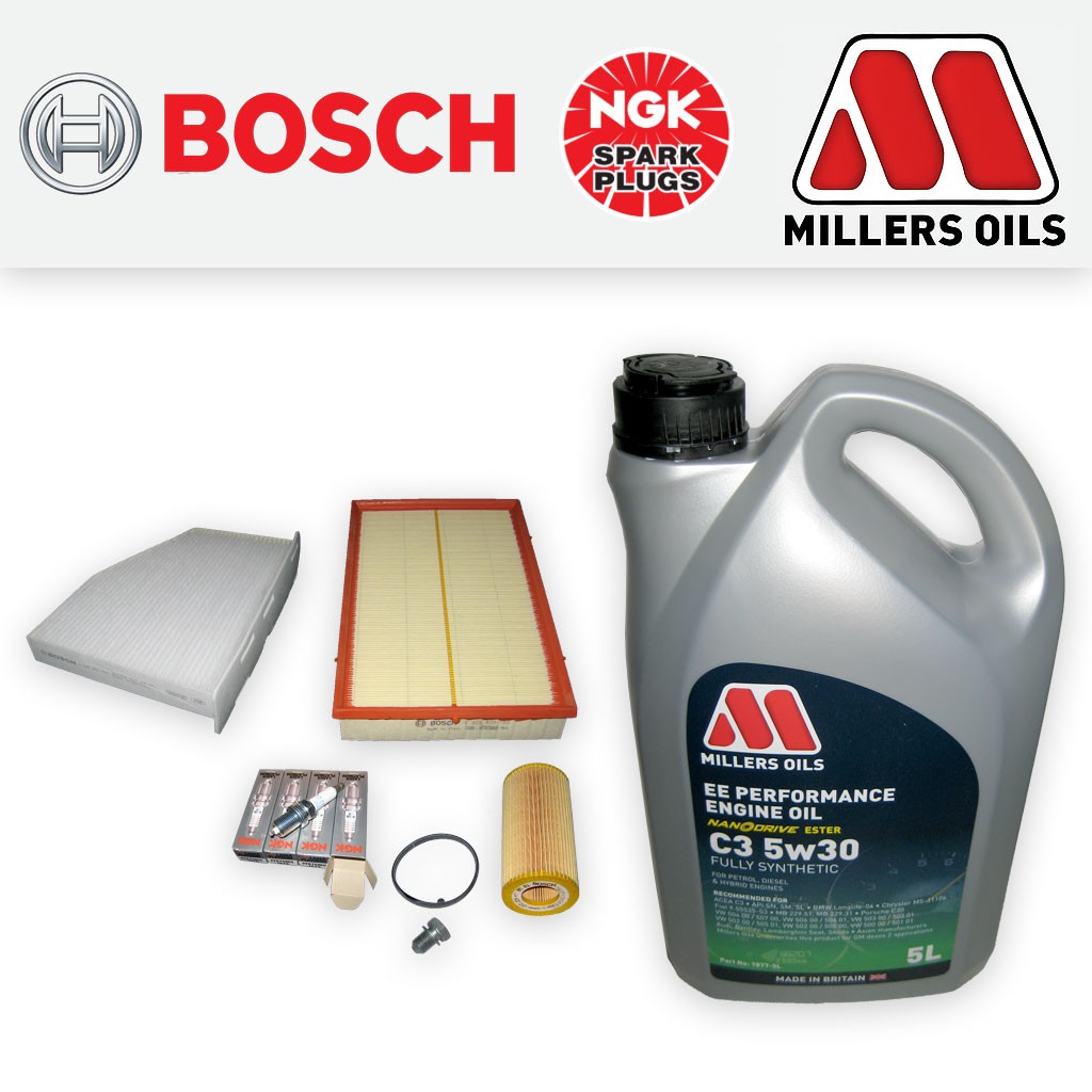 SERVICE KIT for AUDI TT (8J) TTS QUATTRO OIL AIR CABIN FILTER PLUGS +OIL (08-14)