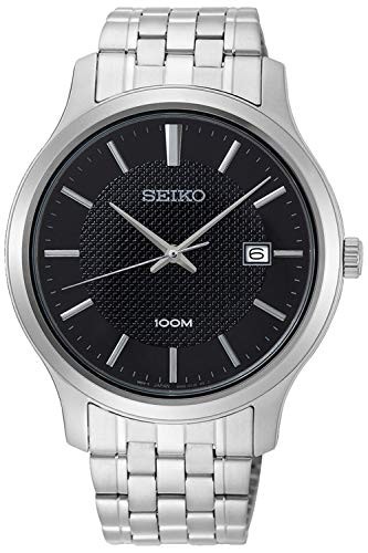 Seiko SUR293P1 Neo Classic Quartz Watch Black Dial Silver