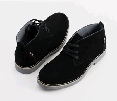 Alpine Swiss Beck Mens Suede Chakka Boots Black Size 10 Brand New