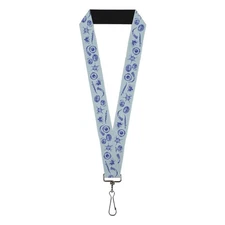 Buckle-Down Baldur's Gate III Lanyard, Baldurs Gate III Title Logo and Icons Blu