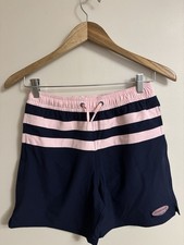 Vineyard Vines Youth Boys Swim Trunks Suit Medium Navy Pink Bathing suit