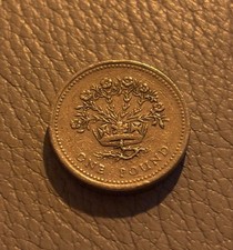 1991 Northern Ireland Flax Plant N.I British £1 Round One Pound Coin Circulated