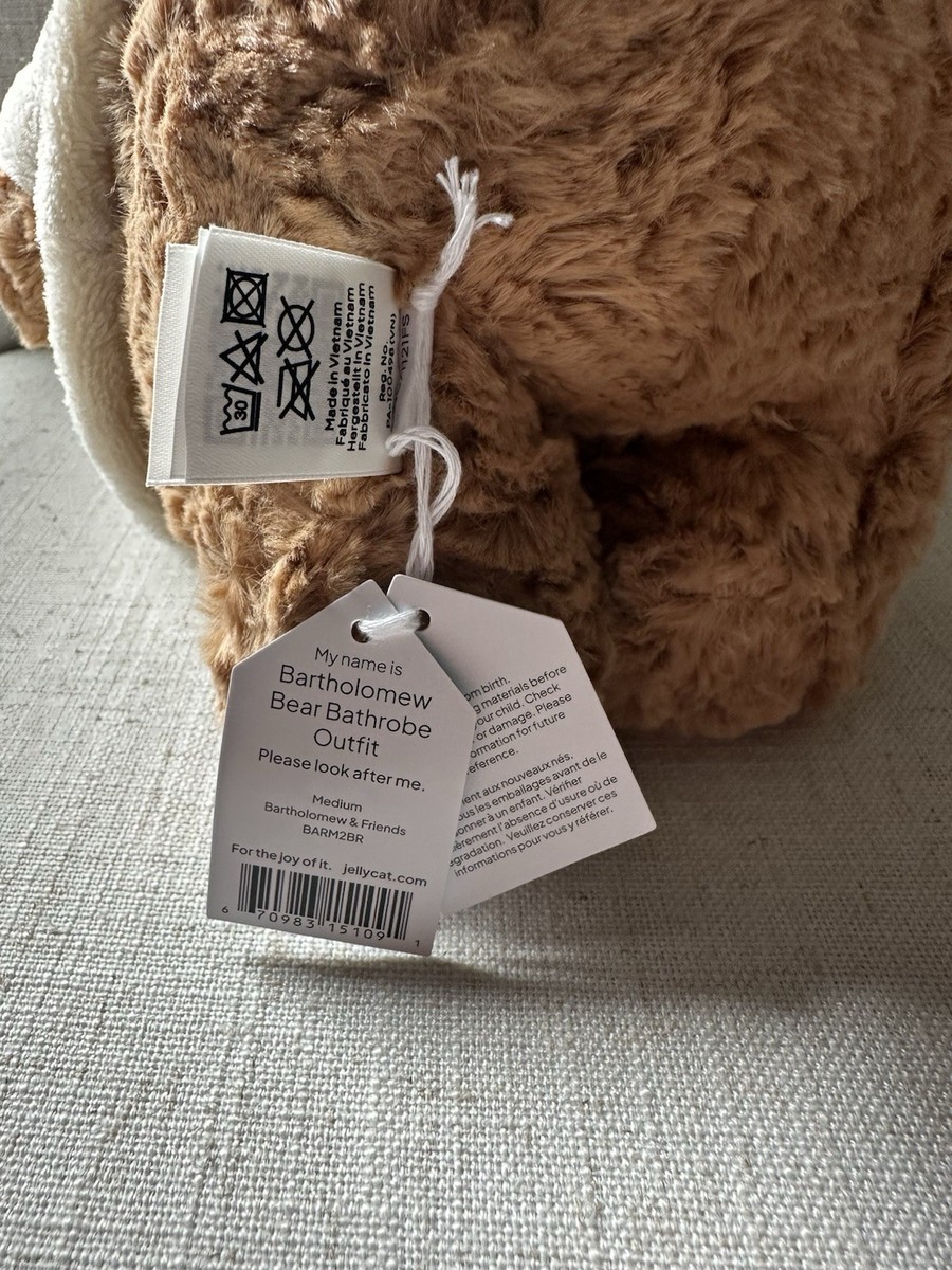 Jellycat Bartholomew Bear Bathrobe, New, Authentic | eBay