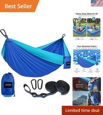 Camping Hammock, Portable Hammocks with Tree Straps  Attached Carry Bag, Cam...