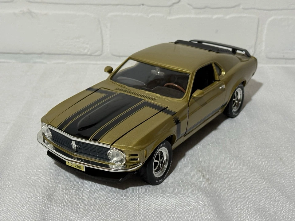 1:18 Ertl Lane 1970 Boss 302 Mustang Aztec Gold 1 of 2500 No Box - Image 2 of 4