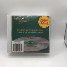 Smart & Friendly CD-RW ReWritable Disc CD-RW 74 Minutes 650MB SEALED