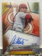 2025 Bowman's Best Quinn Mathews GOLD REFRACTOR ROOKIE AUTO /50 SP CARDINALS