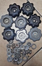 Lot of 8 CO2 Tank Replacement Hand Wheel Handles & assorted Nuts+ Springs