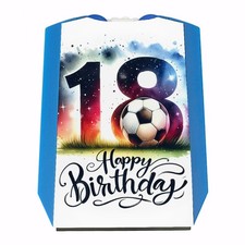 18. Geburtstag Fußball Parkscheibe mit Spruch Happy Birthday 18