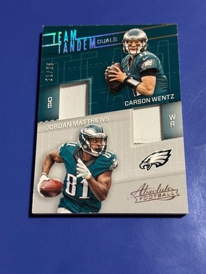 2017 Panini Absolute - Carson Wentz/Jordan Matthews Team Tandem Duals /25