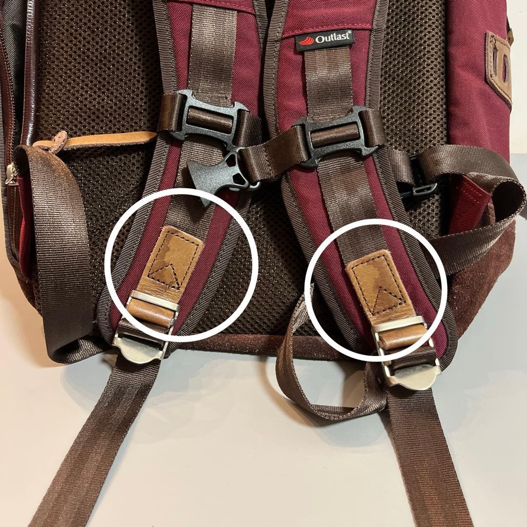 MSPC Master-Potential Backpack Red Nylon Leather … - image 7