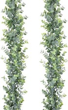 2 Pack Artificial Vines Hanging Eucalyptus Leaves Greenery Garland, Wall Decor