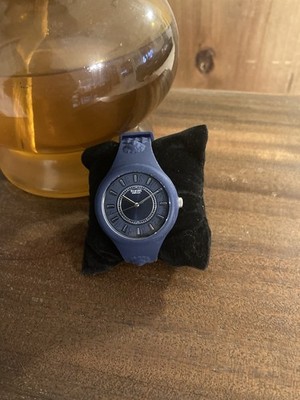 Versus Versace Fire Island VSPOQ8821 Blue Silicone Watch 39mm New Battery Clean