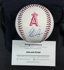 NOLAN RYAN SIGNED LOS ANGELES ANGELS BASEBALL W/ FANATICS CERT AUTO
