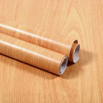 32ft Brown Wood Grain Wallpaper Self Adhesive Wall Stickers Vinyl Furniture Wrap