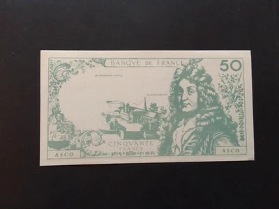 EPREUVE 50 FRANCS RACINE  SCOLAIRE ASCO  - Photo 1/2