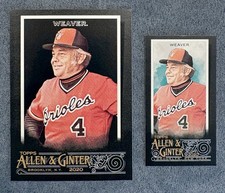 2020 Topps Allen & Ginter X - Earl Weaver - Short Print SP - Base and Mini - 303