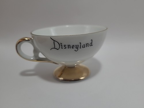 Taza de té Demitasse con patas de campanilla castillo de Disneyland vintage adorno dorado - Imagen 6 de 6
