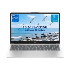 HP 15.6 Touch Screen Student-Laptop 6 Cores Intel Core i3-1315U 8GB RAM 256GB