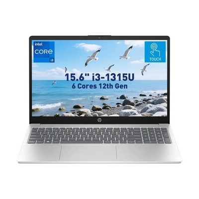 HP 15.6 Touch Screen Student-Laptop 6 Cores Intel Core i3-1315U 8GB RAM 256GB