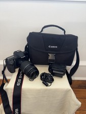 USED Canon EOS 60D DSLR Camera Body with 70-300mm Lens Battery Charger Case Etc.