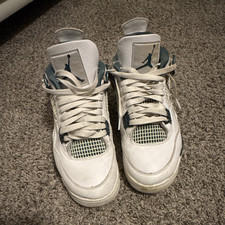 Jordan Air Jordan 4 White/Gray/Green Mid-Top ...