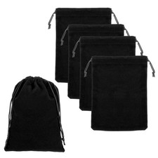 5Pcs Headphone Bag 7.09x5.12 Inch Headset Carrying Pouch Black 