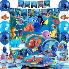 Finding Nemo Party Decorations Tableware Finding Nemo Banner Balloon Tablecloth