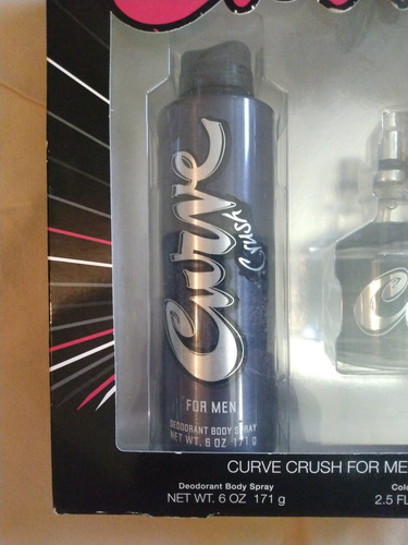 Curve Crush For Men Gift Set 6 oz Deodorant Body Spray 2.5 oz Cologne Spray 2pc - Picture 3 of 12