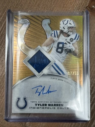2025 Topps Chrome Tyler Warren Rookie Patch Autographs (RAW)
