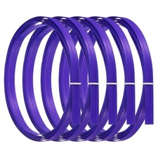 5pcs Bamboo Strips for Weaving 7/16" x 10 Ft Wicker Rattan Cane Reed, Purple
