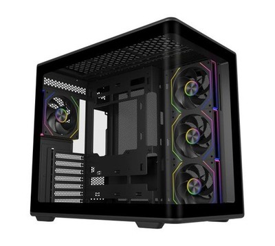 Cooler Master Elite 600 ARGB , Tower-Gehäuse schwarz, Tempered Glass x 2