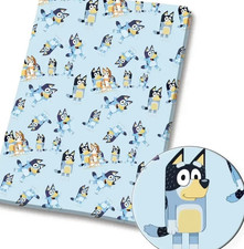 Bluey Bingo children character polyCotton Fabric Half Yard 18  x 55   24113