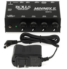 Rolls MX51s Mini-Mix II 4-Ch Stereo Line Mixer w/ Headphone Output Pro Audio XLR