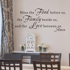 Kitchen Wall Decals Family Wall Decor Kitchen Stickers Prayer Quotes Dining R...