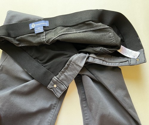 Democracy Ab Technology Comfort Pants Women Size 16 Charcoal Stretch Inseam 28 - Picture 13 of 20