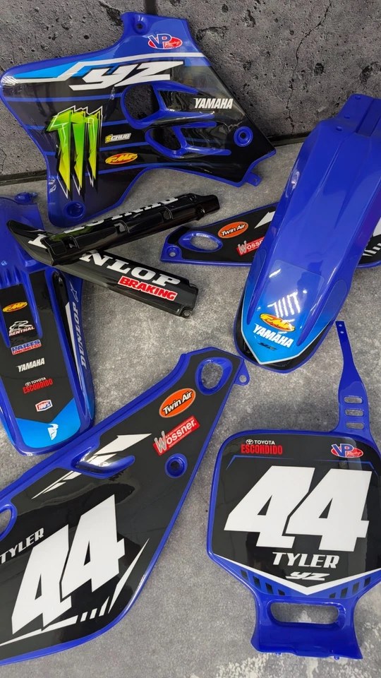 Plásticos + Gráficos Yamaha YZ 80 1993-2001 Número de carrera personalizado Foto 3 de 4