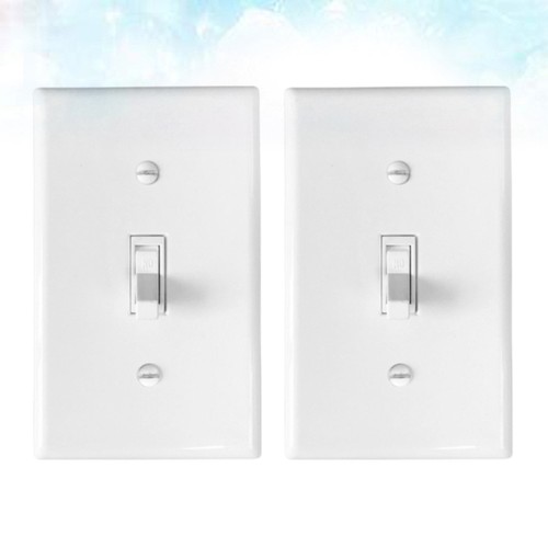 4PCS Interruttore Pannello Meccanico Casa Luce LED Parete con Viti (Bianco) - Foto 9 di 11