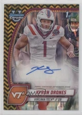 2024 Bowman U Chrome Black & Gold Stealth Refractor /24 Kyron Drones Auto