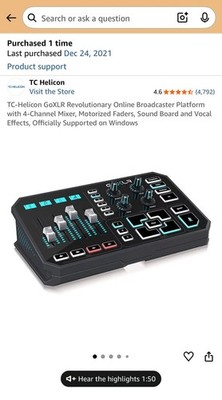 TC-Helicon GoXLR Online Broadcaster Platform