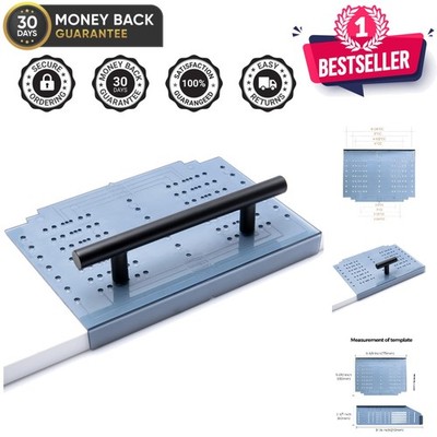 Versatile Cabinet Drill Guide Template with Adjustable Size Options & Drill Bit