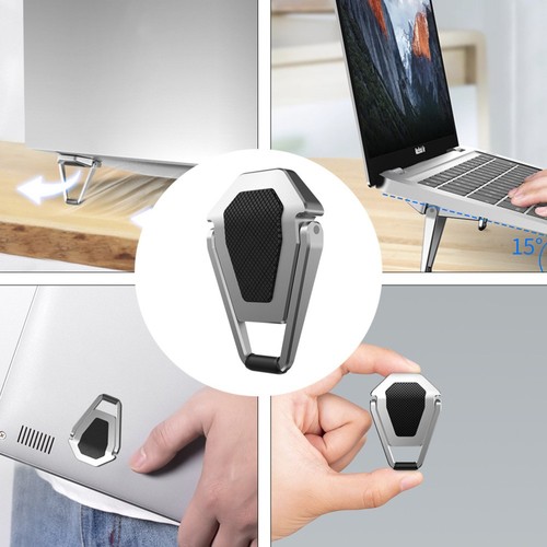2 Pcs Laptop Cooling Stand Office Riser Adjustable Ergonomic Double - Afbeelding 4 van 12